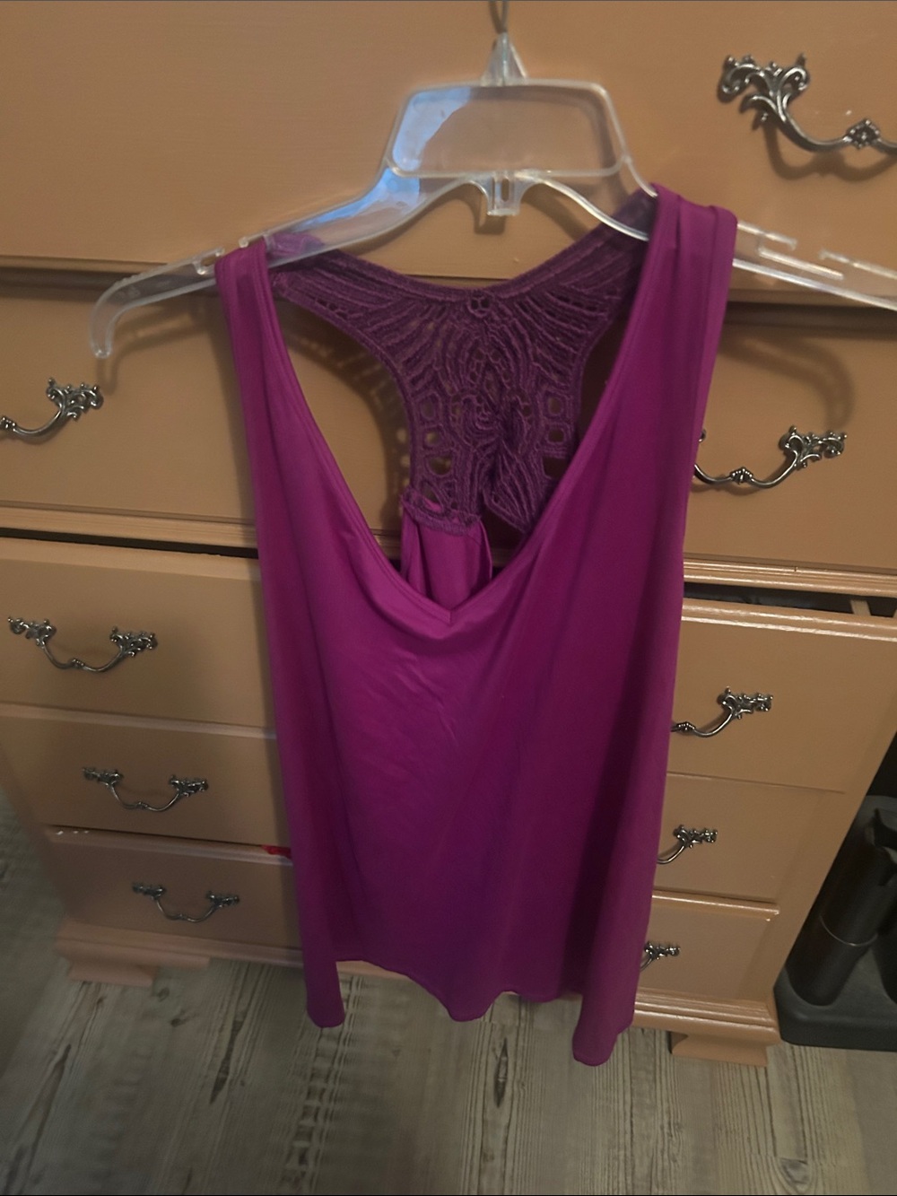Livi Active Purple Crochet Racerback Tank